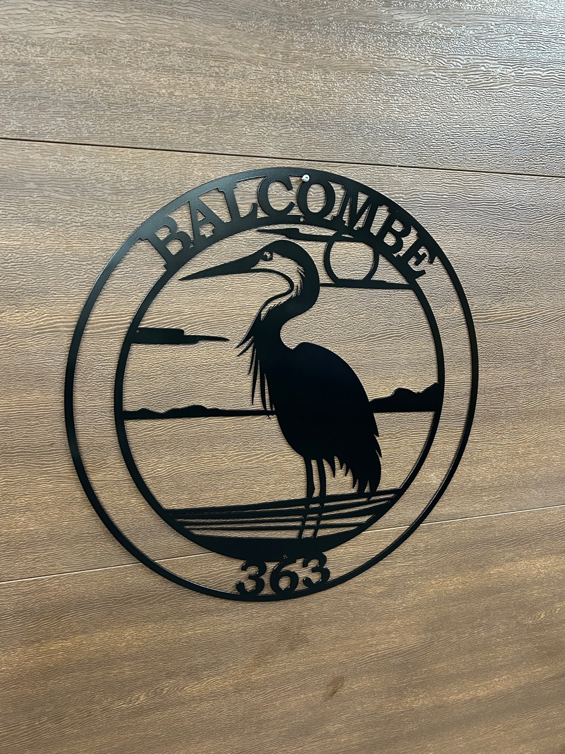 Metal Family name sign