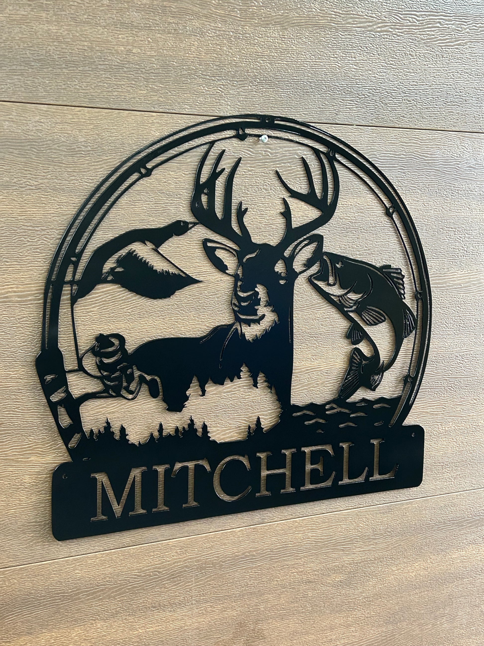 Decorative Metal Hunting Lodge Sign