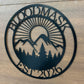 Custom Metal Mountain Sunset Sign