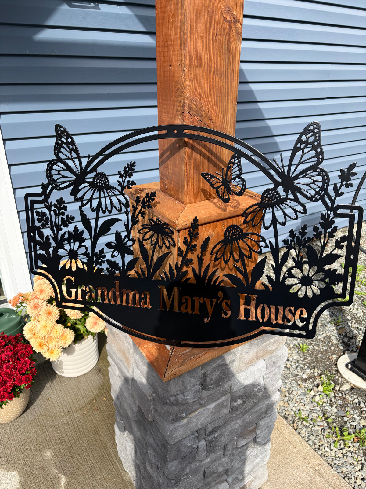 Custom Metal Butterfly Sign