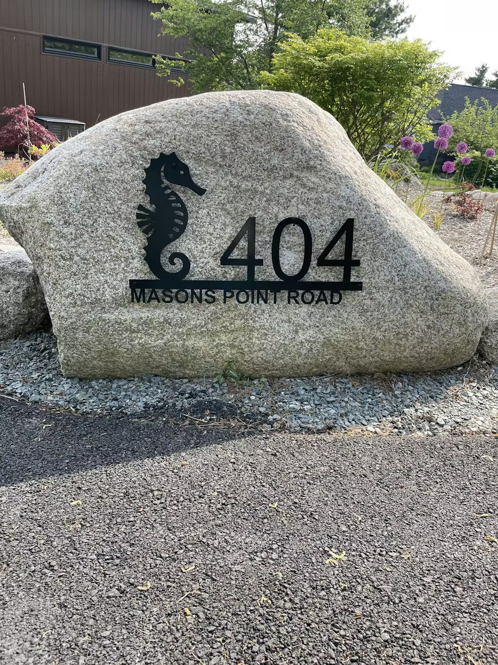 Custom Metal Seahorse Civic Address Sign