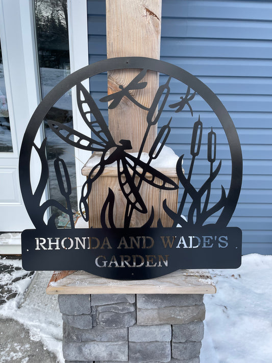 Custom Metal Dragonfly Sign