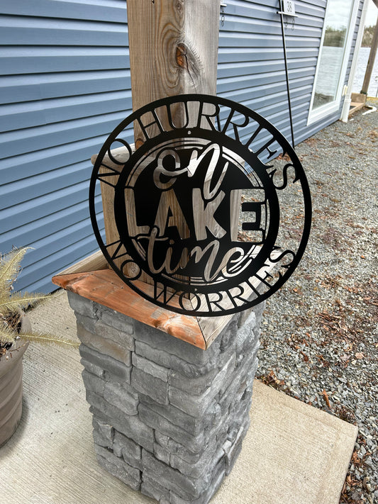 Customizable Lake Time Sign