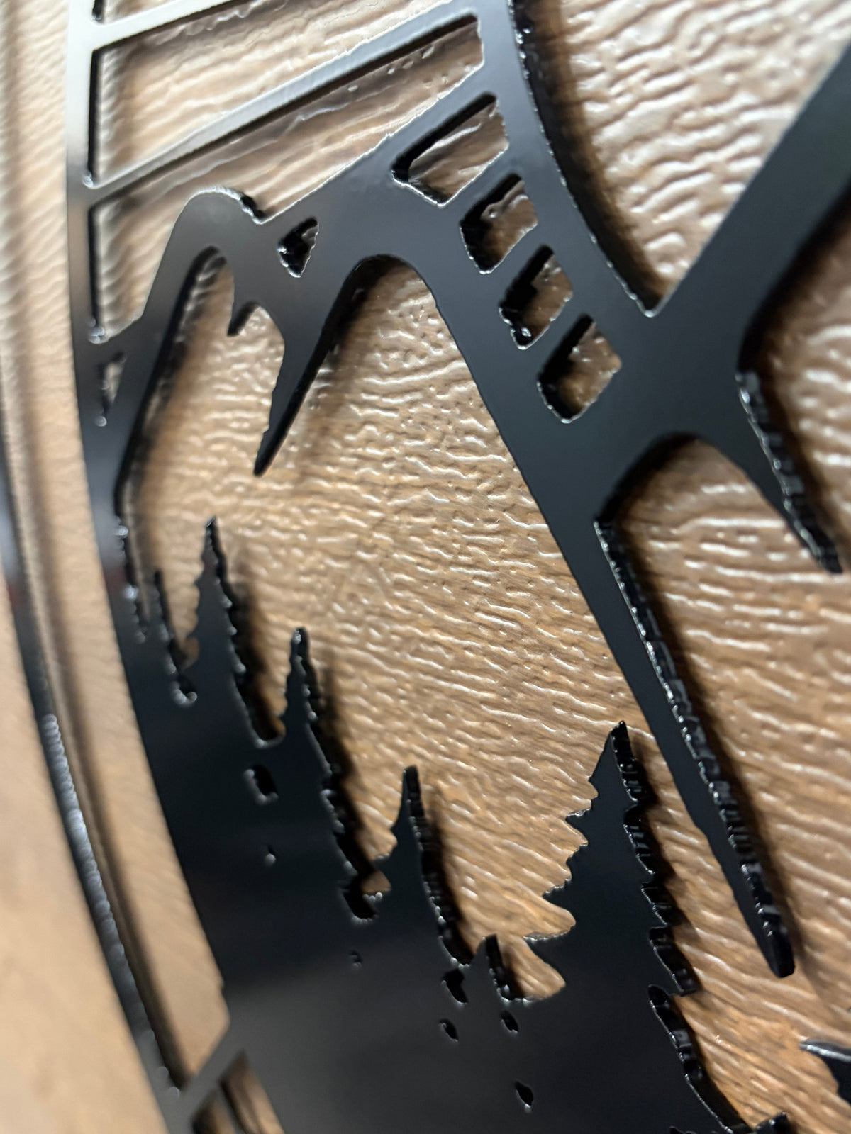 Custom Metal Mountain Sunset Sign