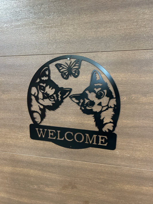 Custom Metal Cat Sign 2