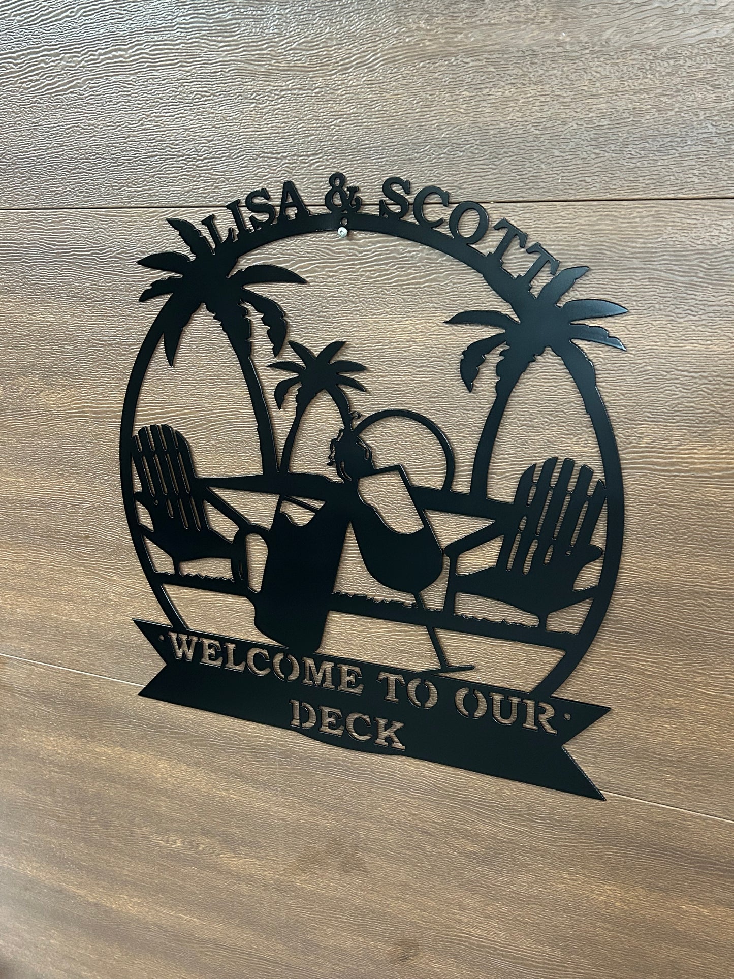 Panneau de feu de camp en métal personnalisé