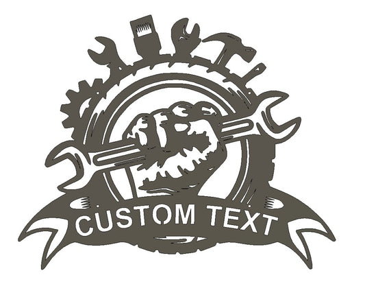 Custom Metal Garage and Workshop Sign 1