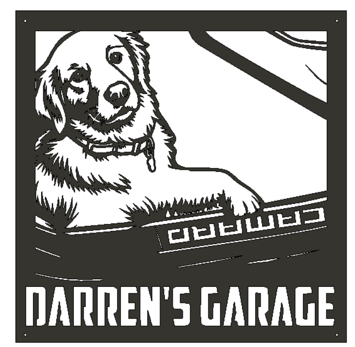 Portraits de chiens en métal personnalisés