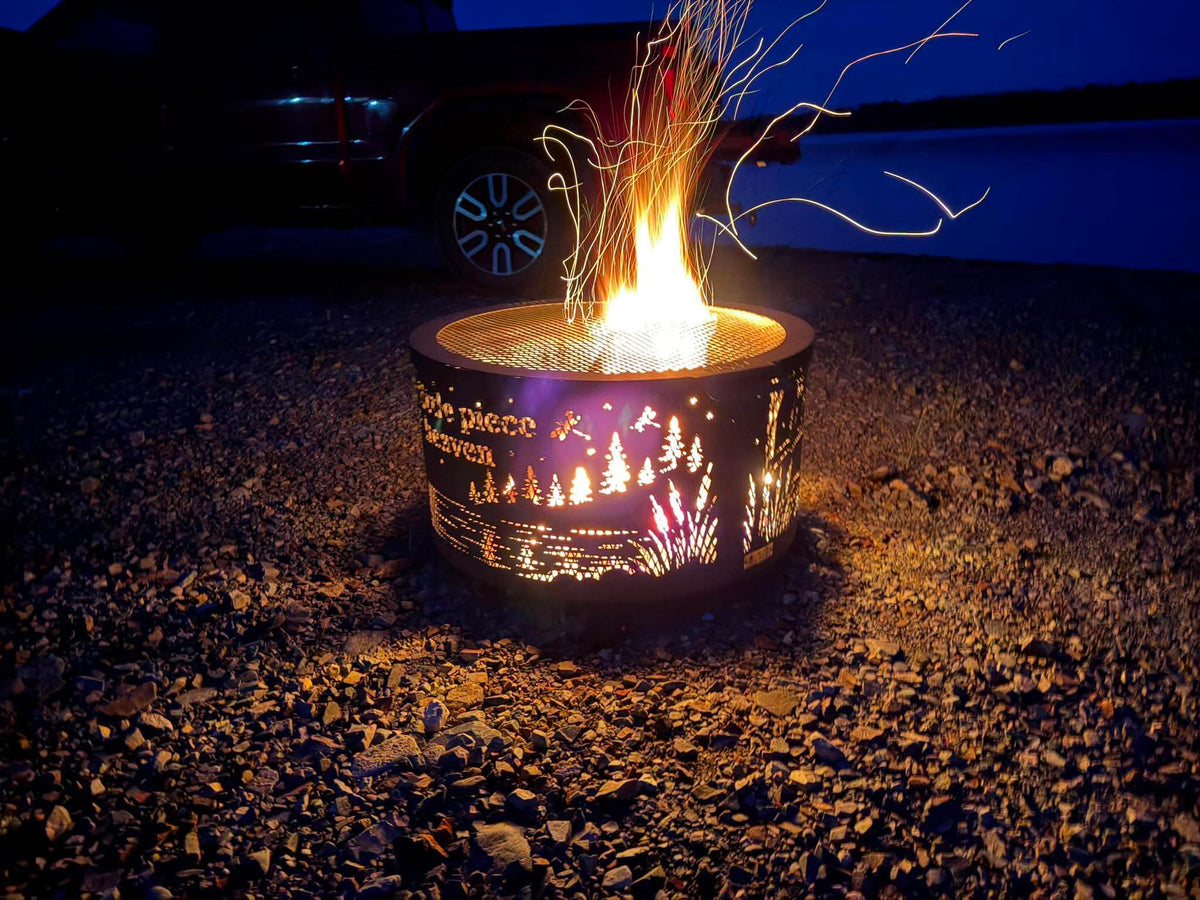 Bague de feu personnalisée avec fleurs de libellule