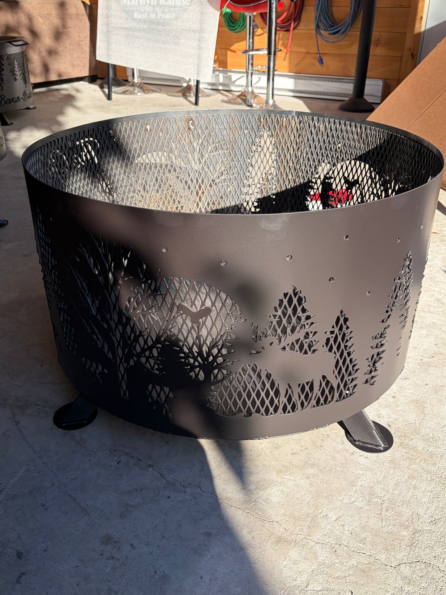 Moose Forrest Scene Fire Ring