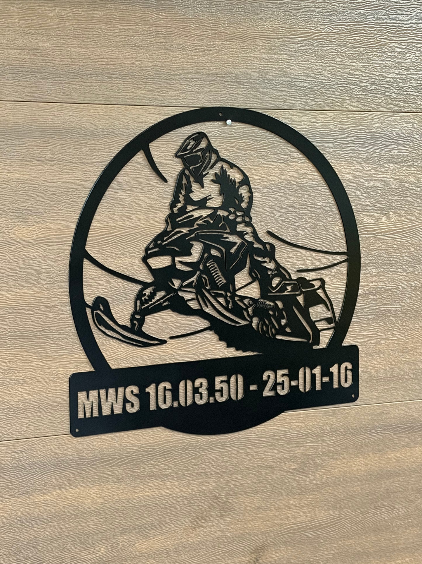 Custom Metal Snowmobile Sign 2