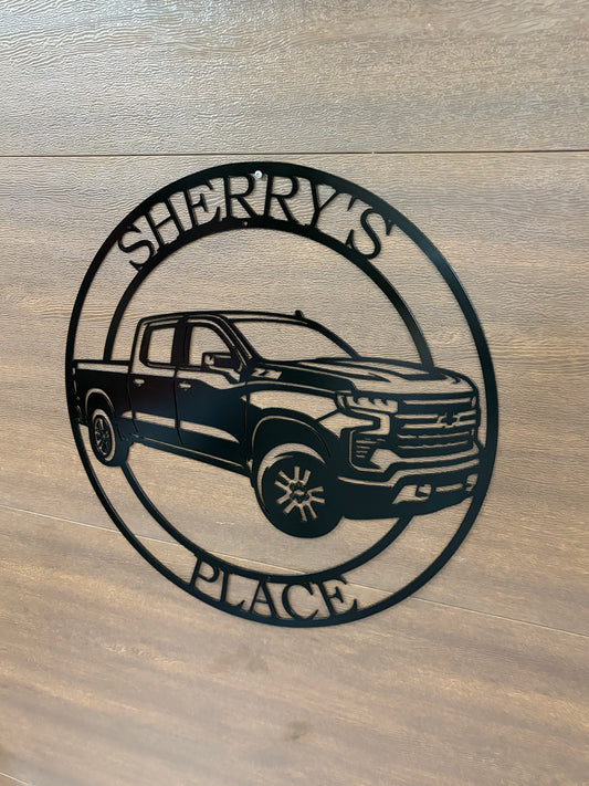 Custom Chevrolet z71 pickup metal sign