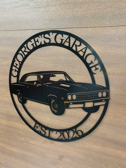 Custom 67 Chevelle metal sign