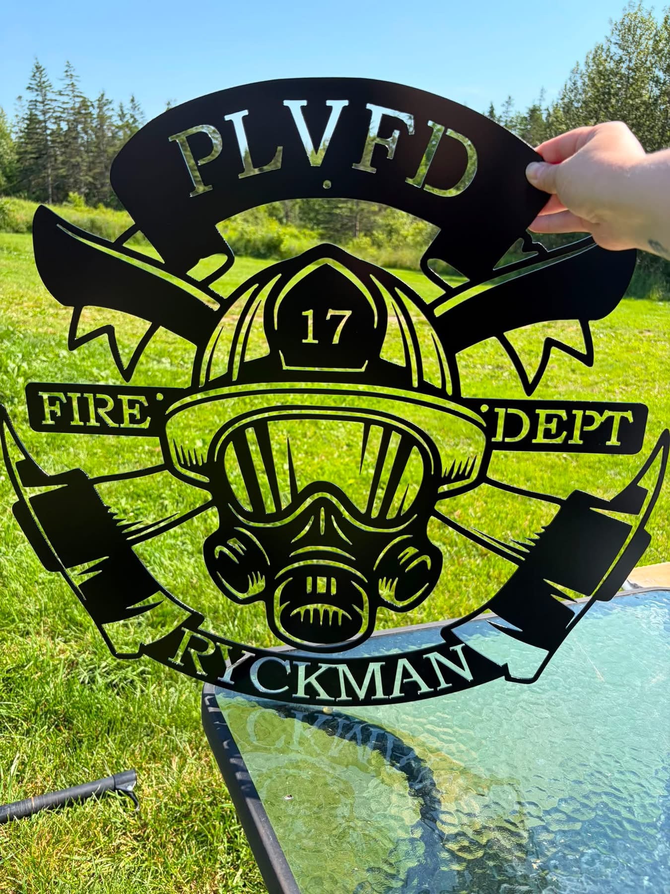Custom Metal Firefighter Sign