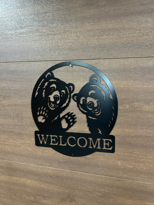 Custom Metal Bear Sign
