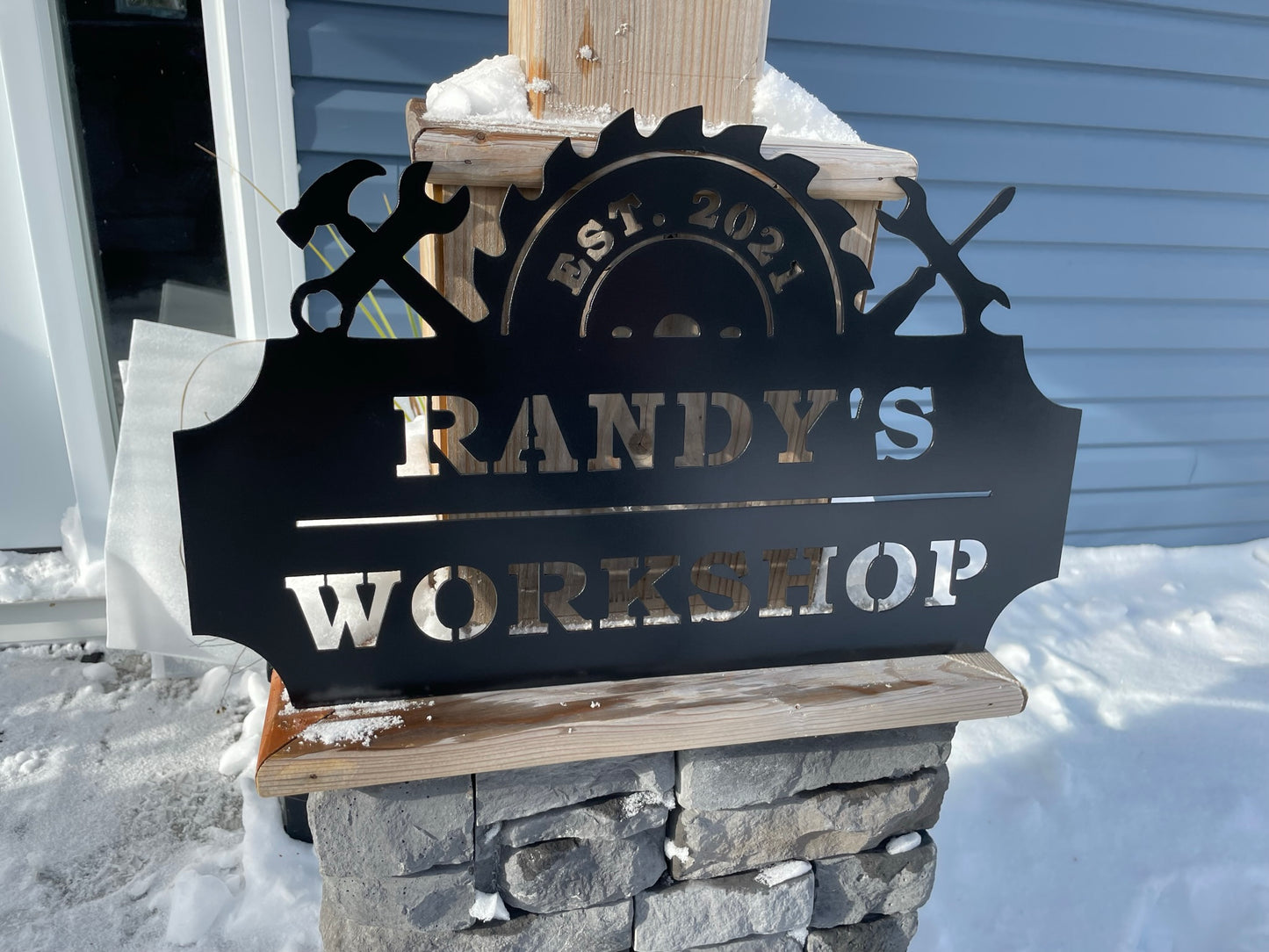 Custom Metal Workshop Sign