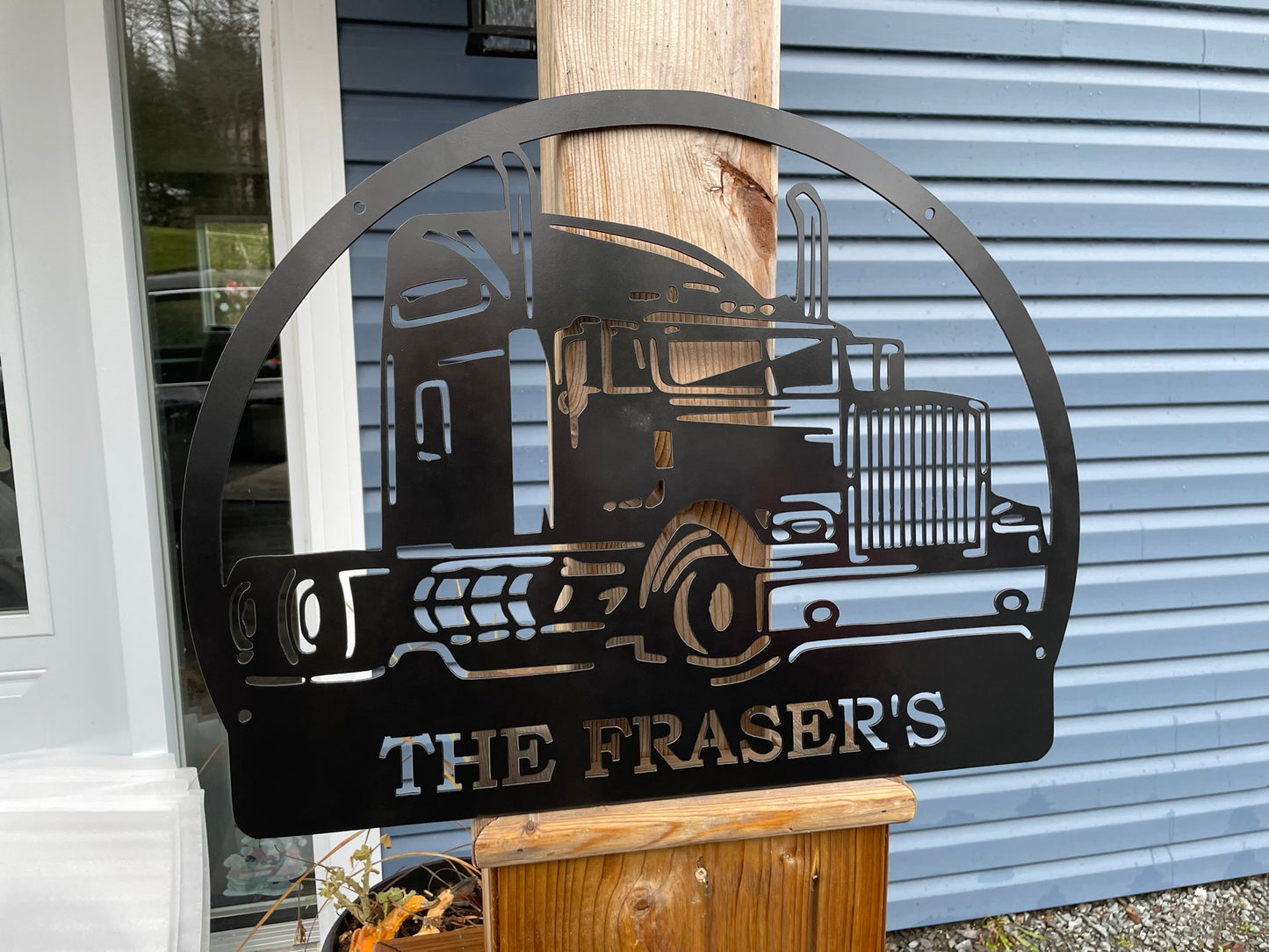 Custom Metal Trucker Sign 1