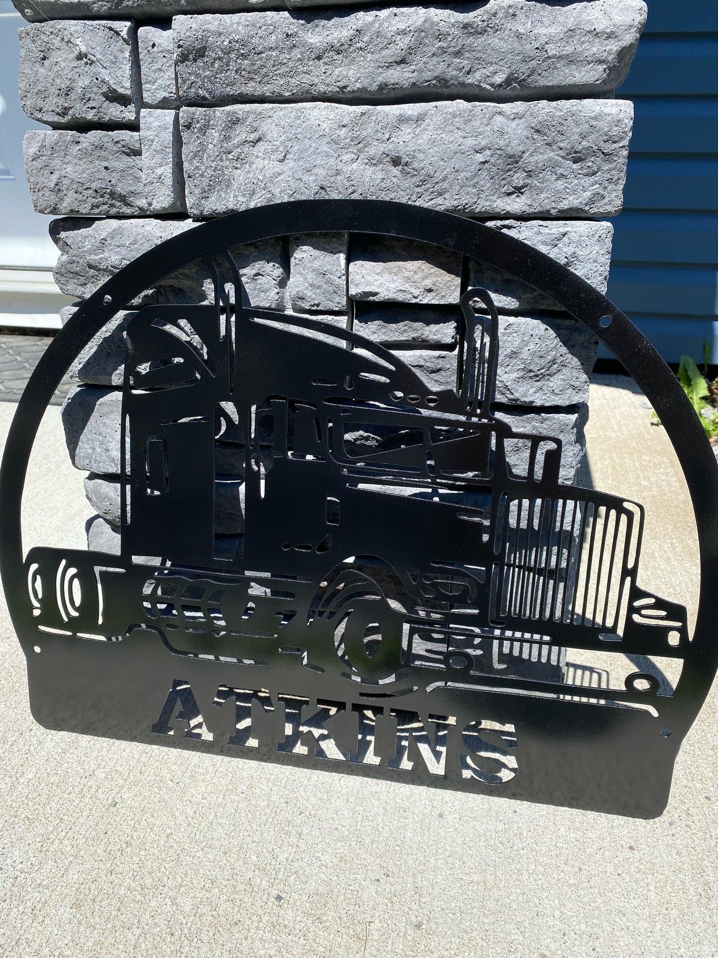 Custom Metal Trucker Sign 1