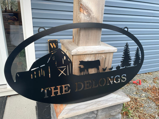 Custom Metal  Farm Sign