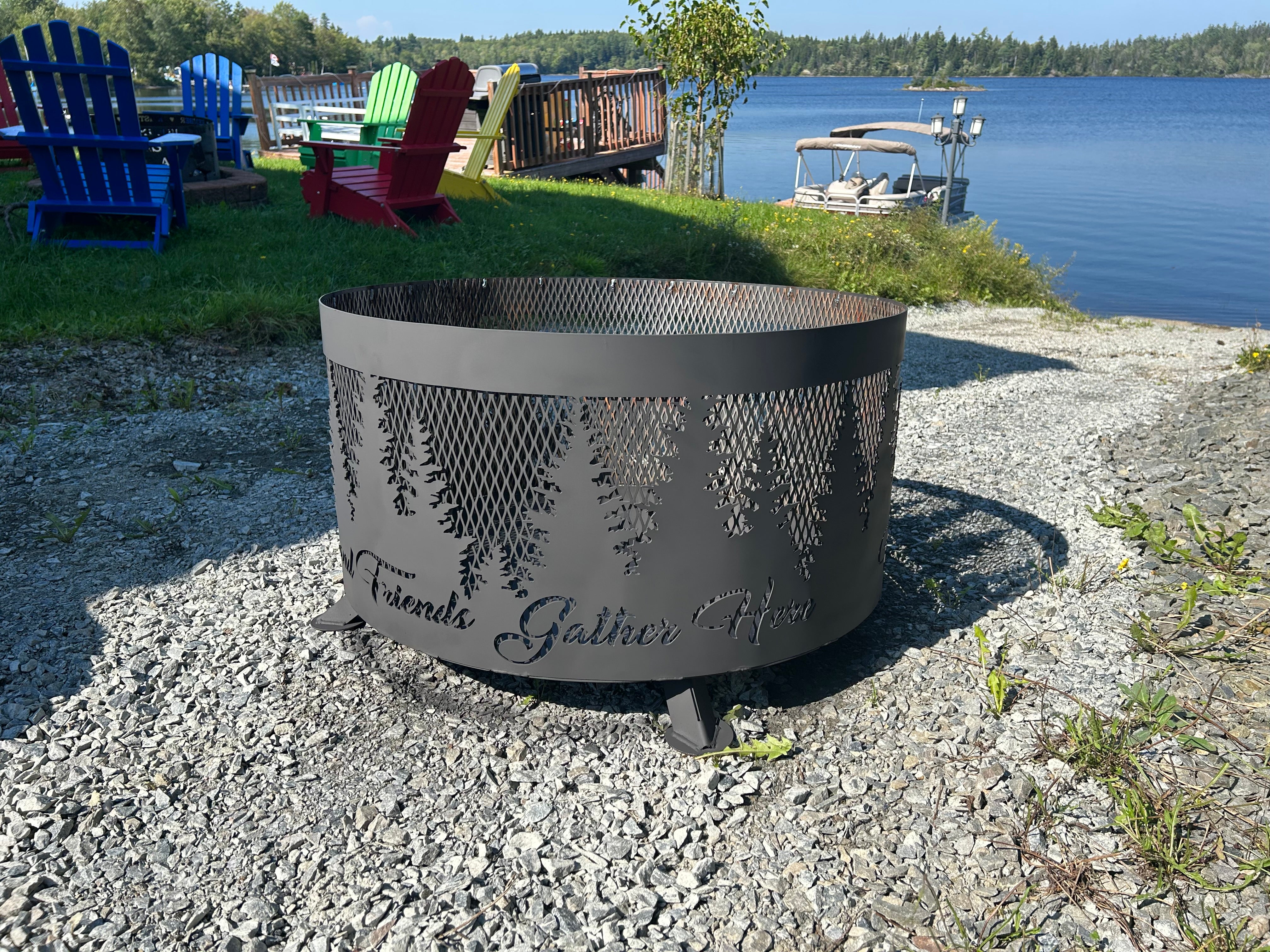 Custom fire pit on sale rings