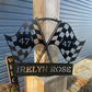 Custom Metal Checkered Flag Race Sign