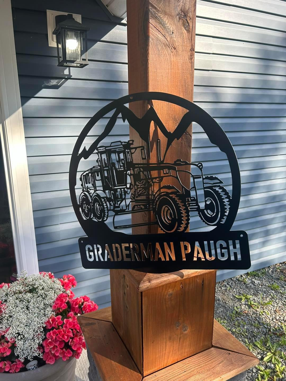 Custom Metal Motor Grader Sign Made in Canada – Smoke on the Water Fire ...