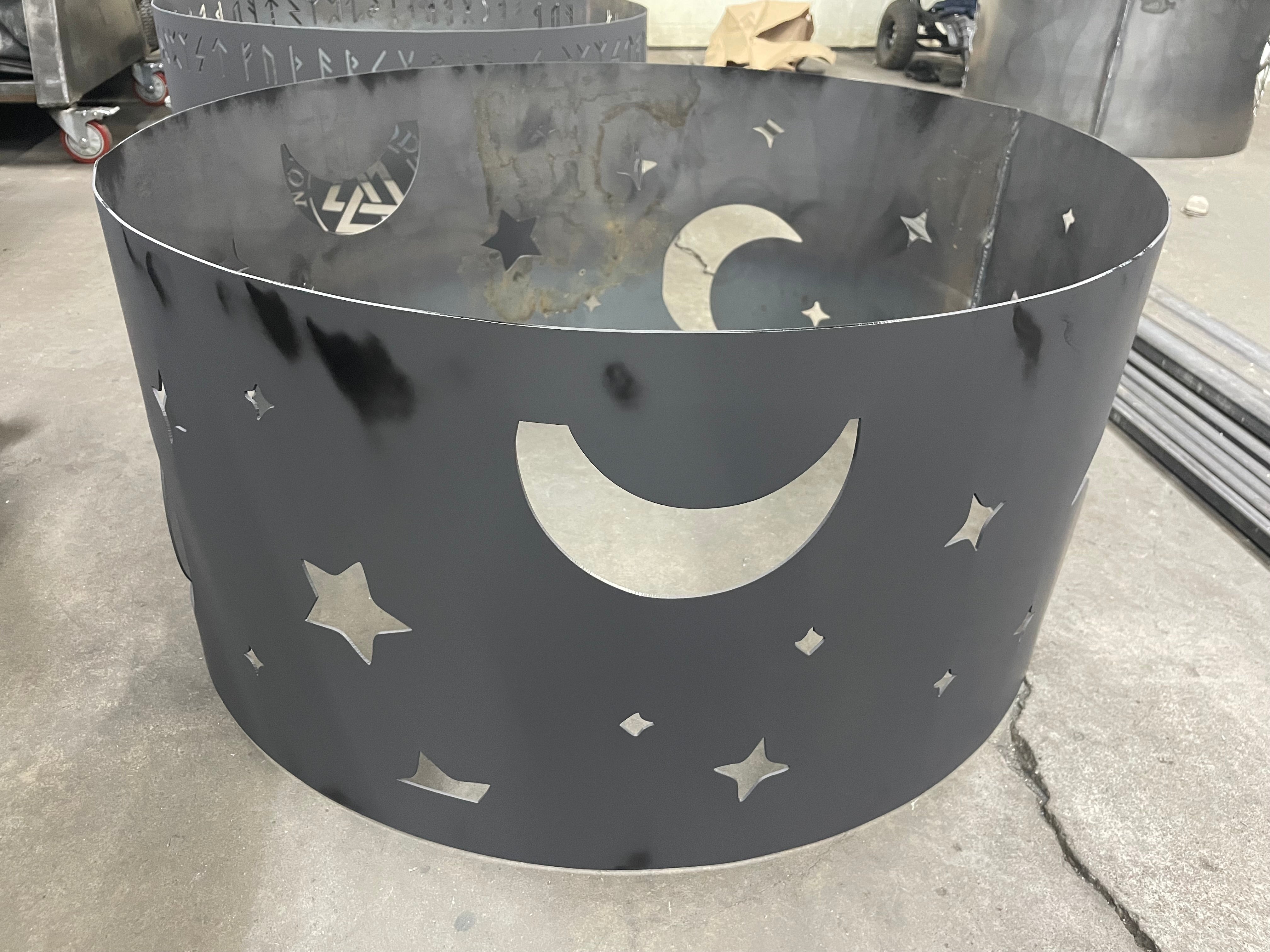 Night Sky Steel Fire Ring Made in Canada – Smoke on the Water Fire Pits ...