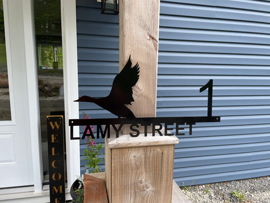 Custom Metal Duck Civic Sign