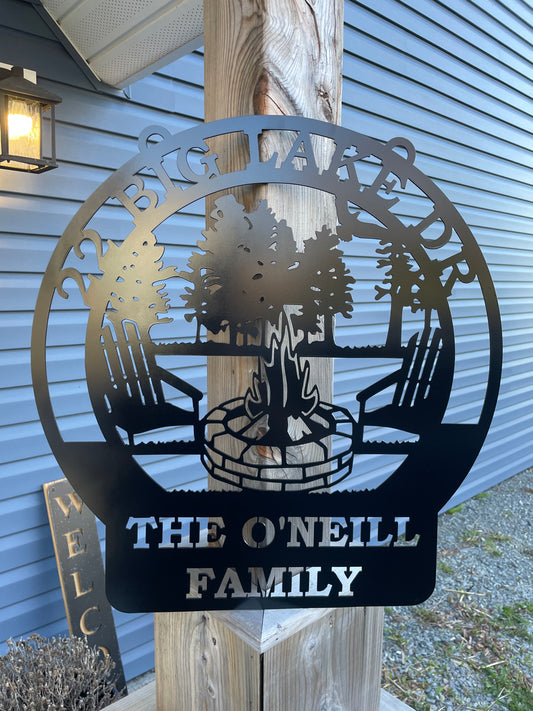 Custom Metal Campfire Address Sign # 2