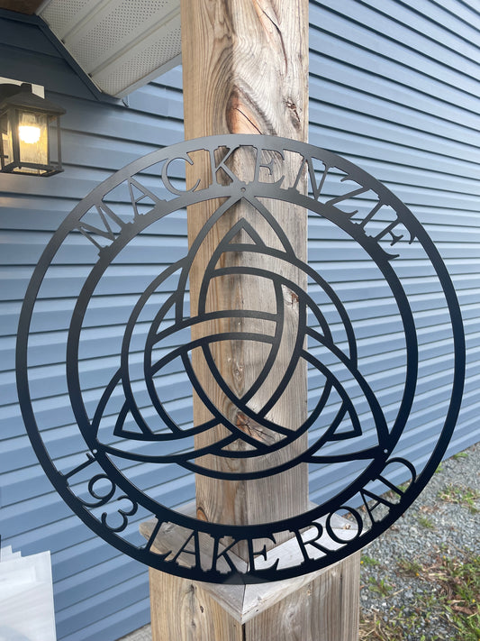 Custom Metal Irish Trinity Sign