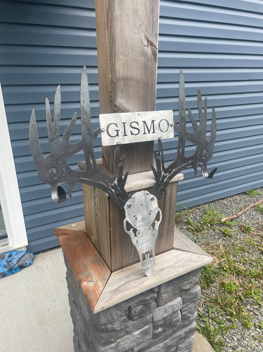 Custom Metal Deer Skull Bow and Gun Hanger