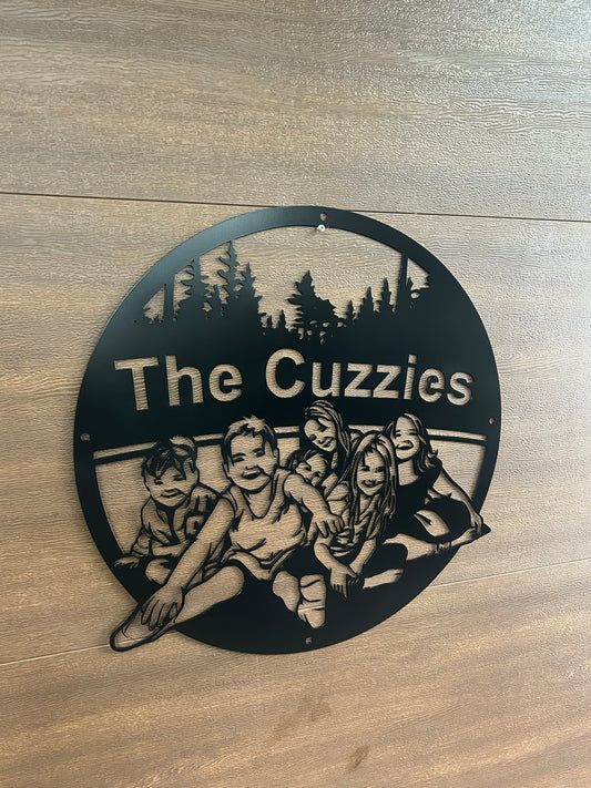 Portraits en métal personnalisés