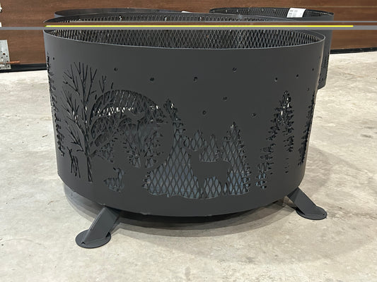 Deer Forrest Scene Fire Ring