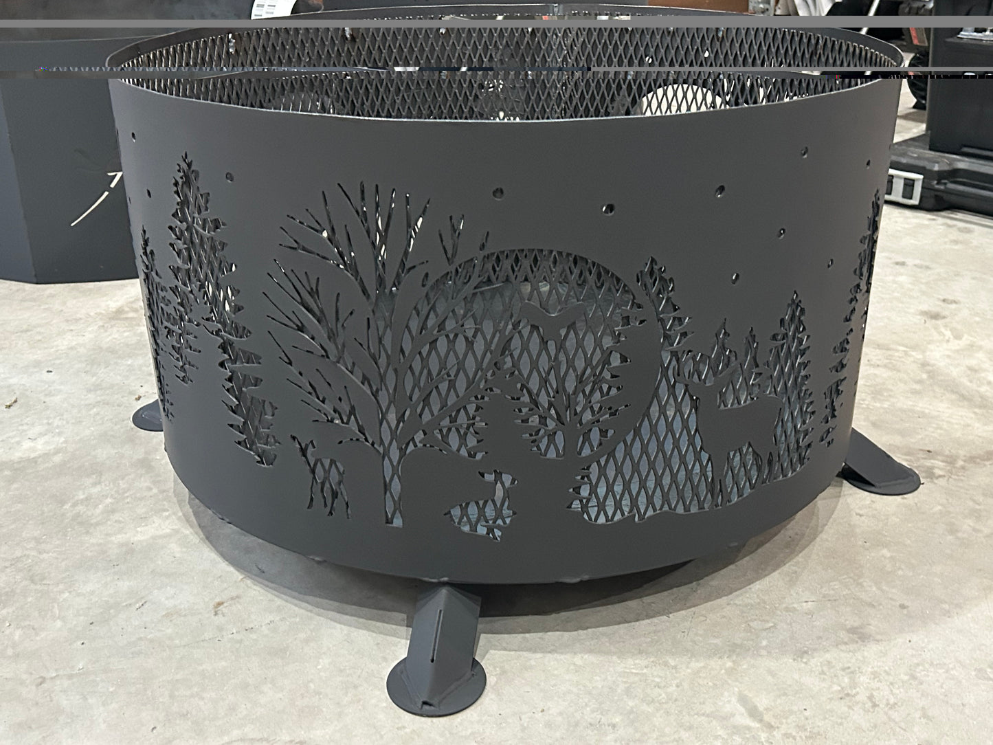 Deer Forrest Scene Fire Ring