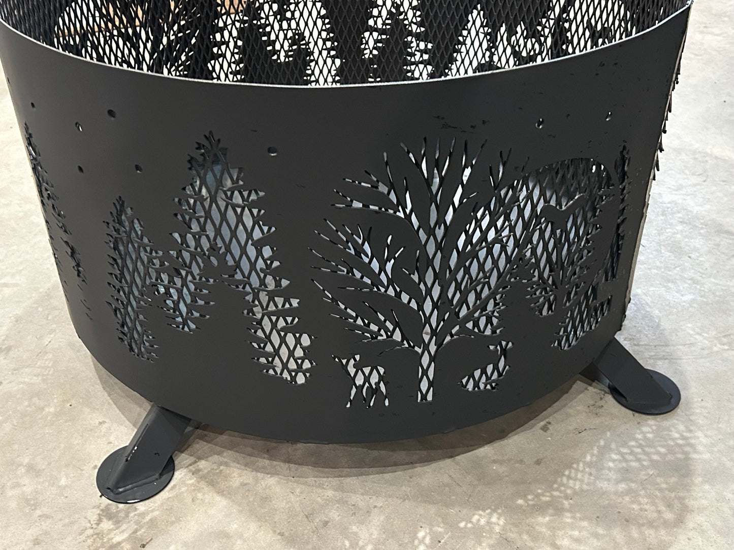 Deer Forrest Scene Fire Ring