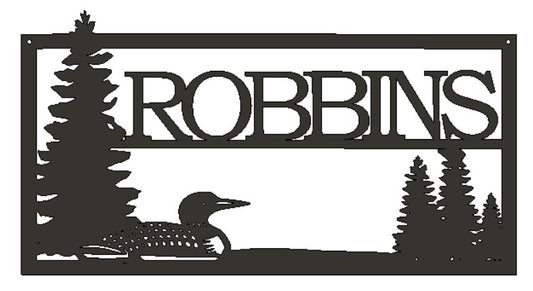 Panneau en métal personnalisé Loon 2