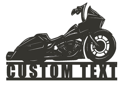 Panneau de moto Street Glide en métal personnalisé