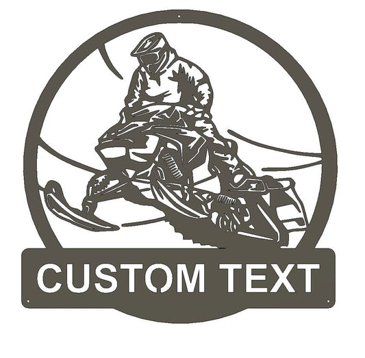 Custom Metal Snowmobile Sign 2