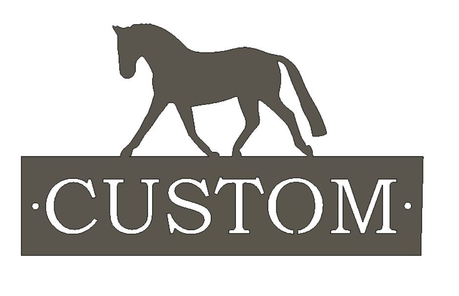 Panneaux de stalle en métal personnalisés en forme de fer à cheval