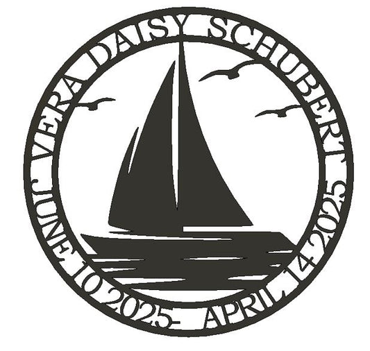Custom Metal Sail Boat Sign