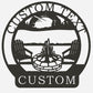 Custom Metal Sunset Campfire 2 Double Ring Metal Sign