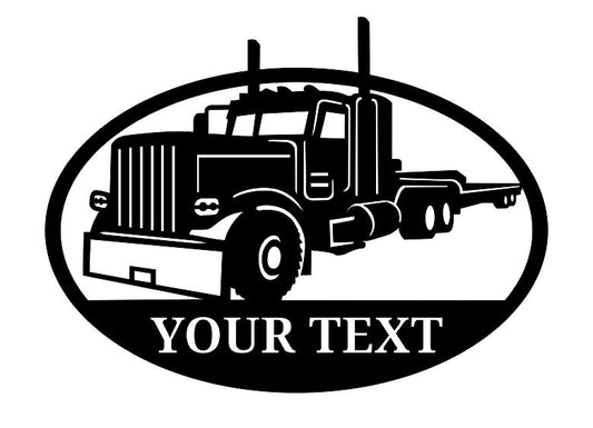 Custom Metal Flat Bed Step Deck Truck Trucker Sign