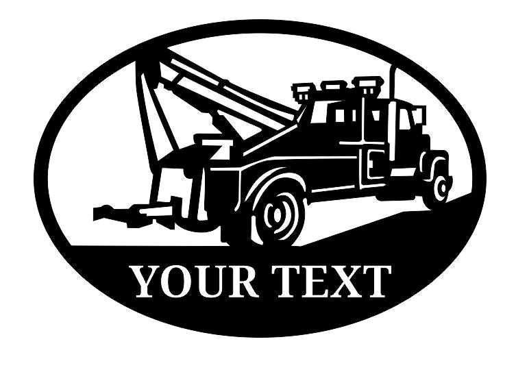 Custom Metal Wrecker Tow Truck Trucker Sign