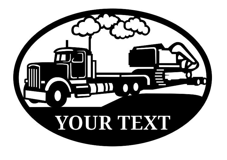 Custom Metal Equipment Hauler Float Truck Trucker Sign