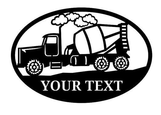 Custom Metal Concrete Truck Trucker Sign