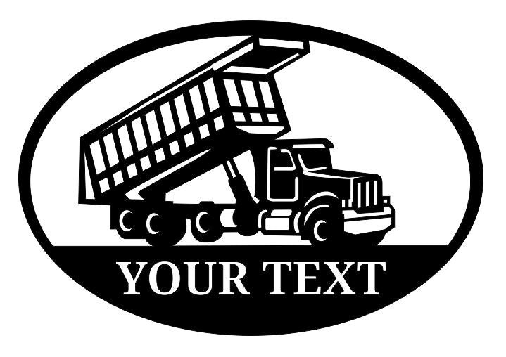 Custom Metal Dump Truck Trucker Sign