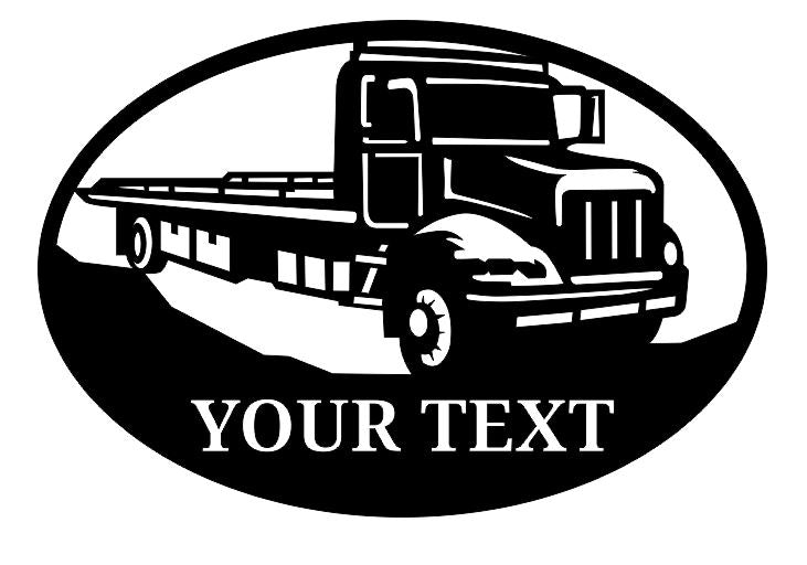 Custom Metal Tilt Deck Tow Truck Trucker Sign
