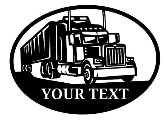 Custom Metal Rock Hauler Trucker Sign