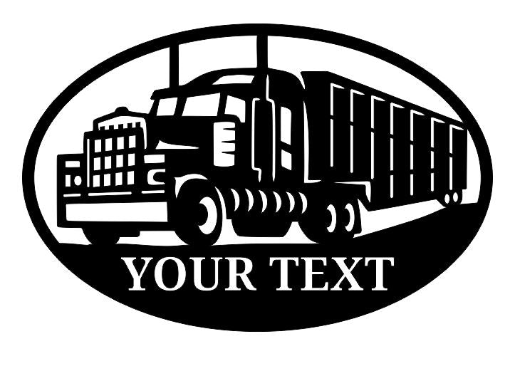 Custom Metal Livestock Transport Trucker Sign