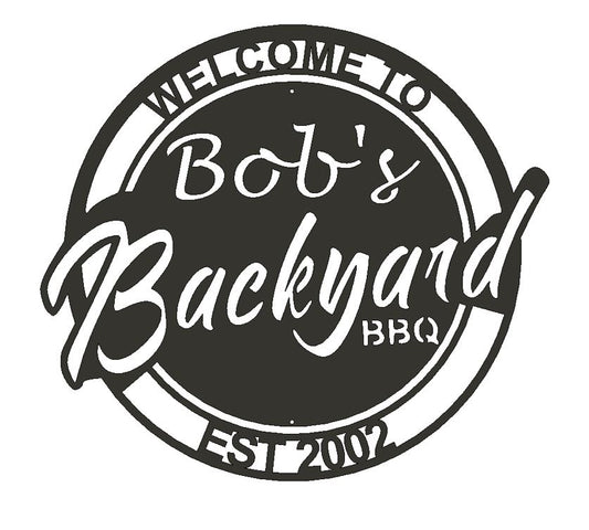 Panneau de bar et de grillades en métal personnalisé du Texas